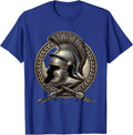 Roman Soldier Helmet Shattered Spear Jesus Graphic T-Shirt - Royal Blue