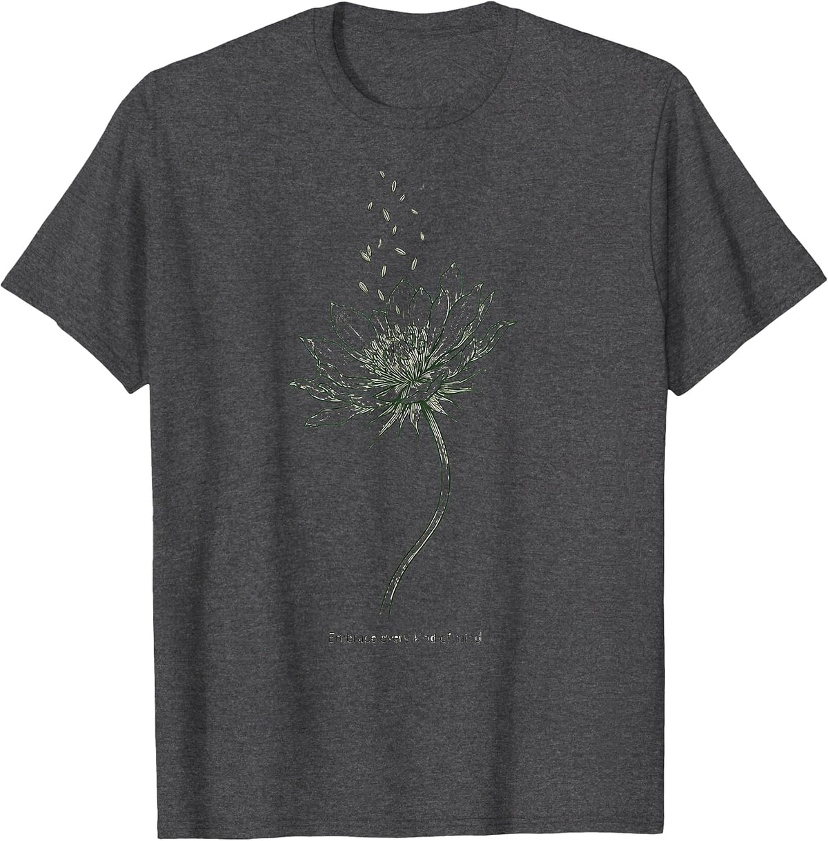 Men's Embrace Every Kind of Mind Autism Awareness Design T-Shirt - Dark Heather Grey