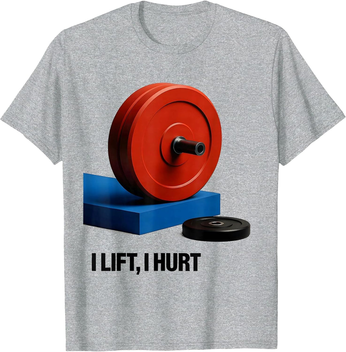Men's I Lift I Hurt Funny Gym Workout Weightlifting Humor T-Shirt - Heather Grey