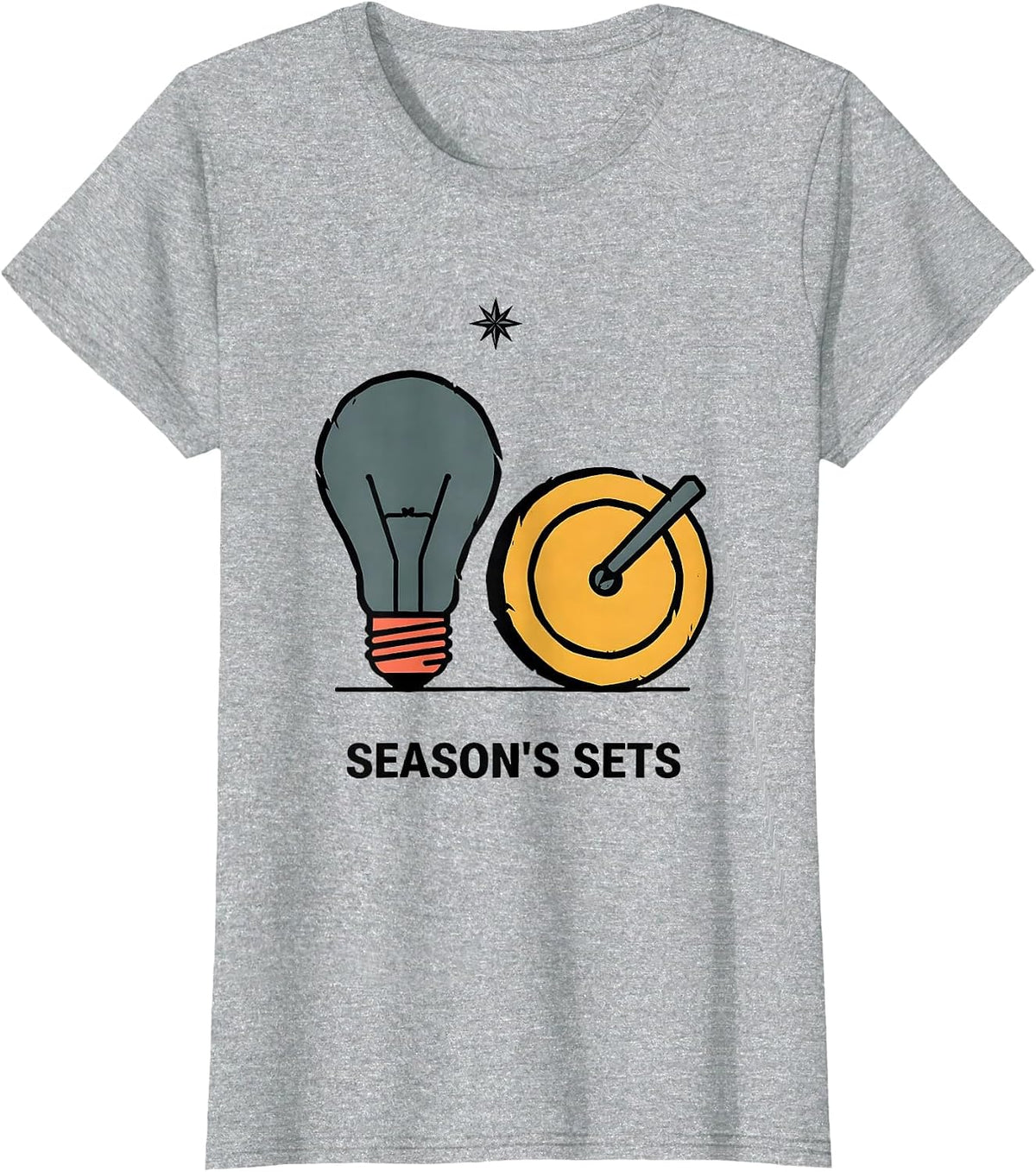 Season's Sets Funny Christmas Gym Workout Weightlifting T-Shirt - Heather Grey
