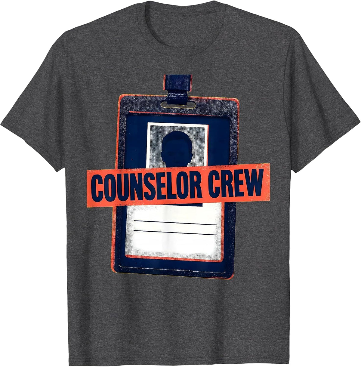 Men's Counselor Crew Funny Teacher First Day of School Staff Gift T-Shirt - Dark Heather Grey