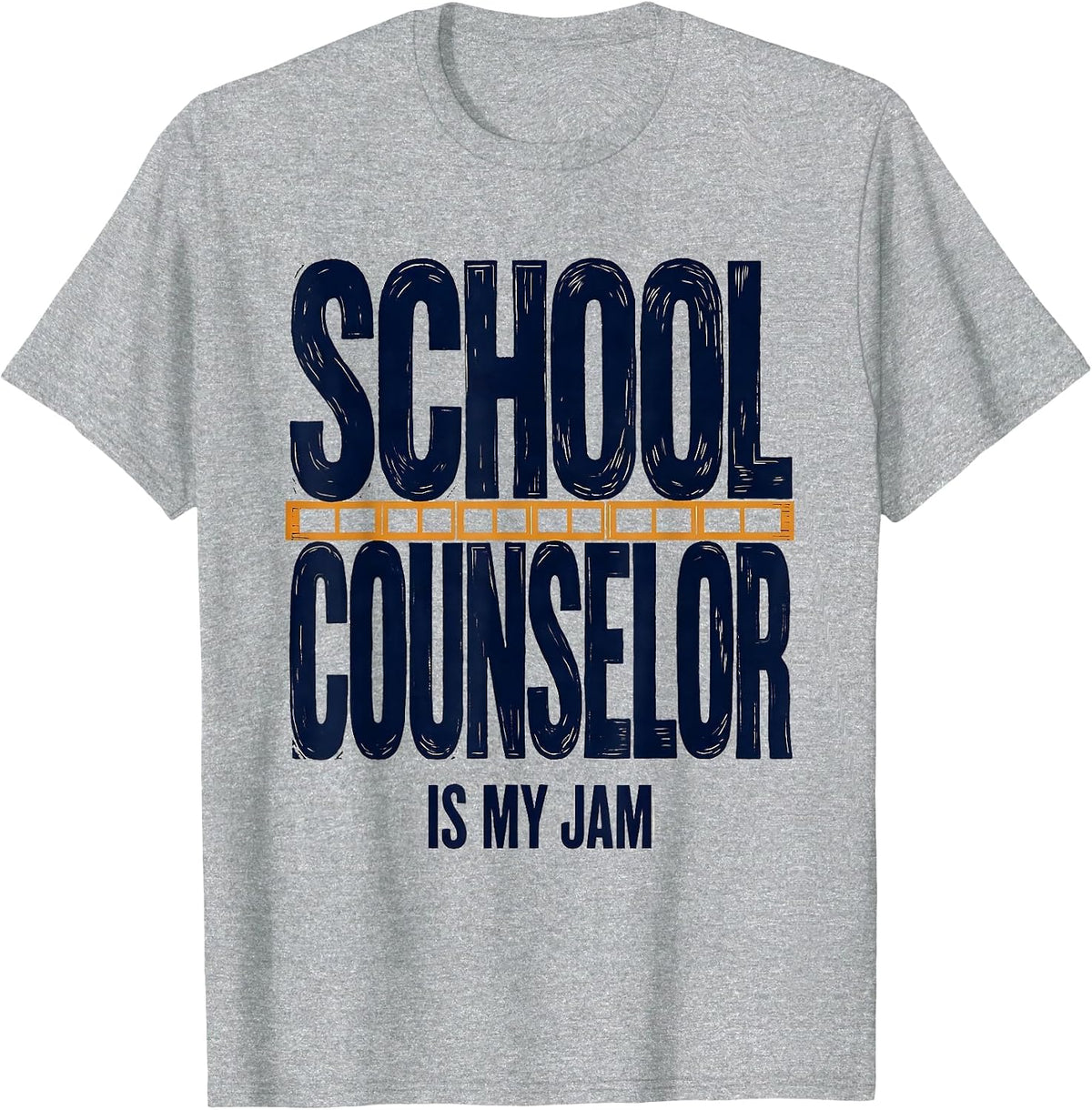 Men's School Counselor Is My Jam Groovy Retro Pride T-Shirt - Heather Grey