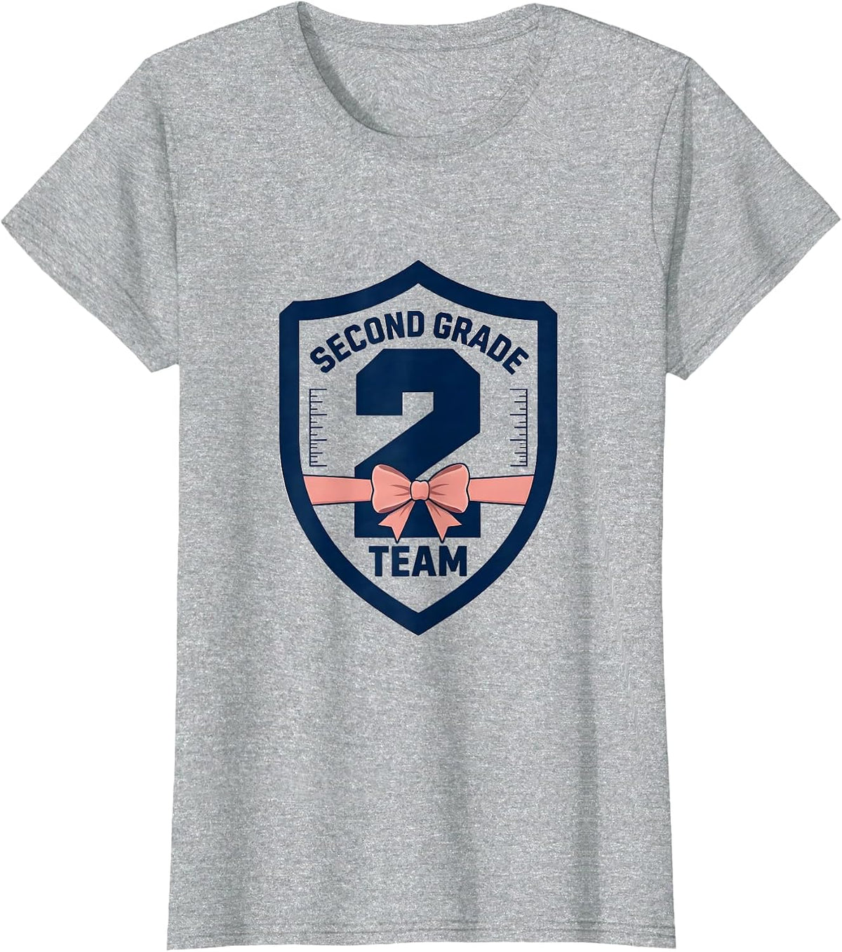 Women's Second Grade Team Playful Teacher Back To School T-Shirt - Heather Grey