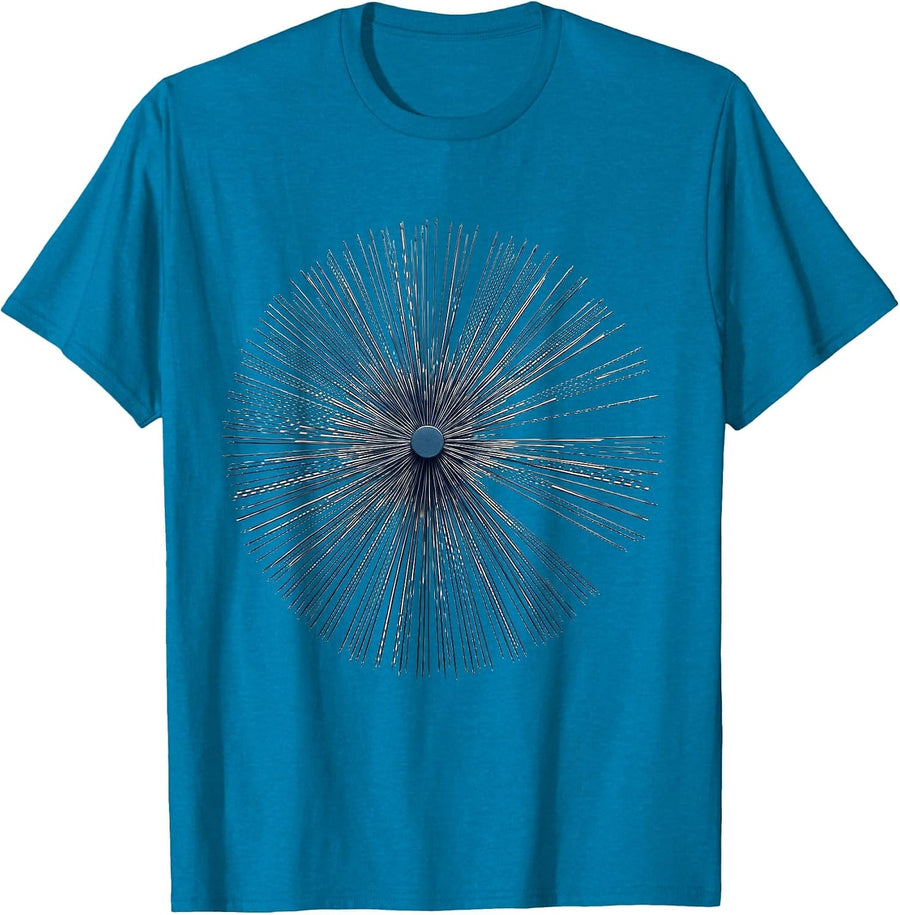 Acupuncture Needles Sunburst Physical Therapy T-Shirt - Sapphire Blue