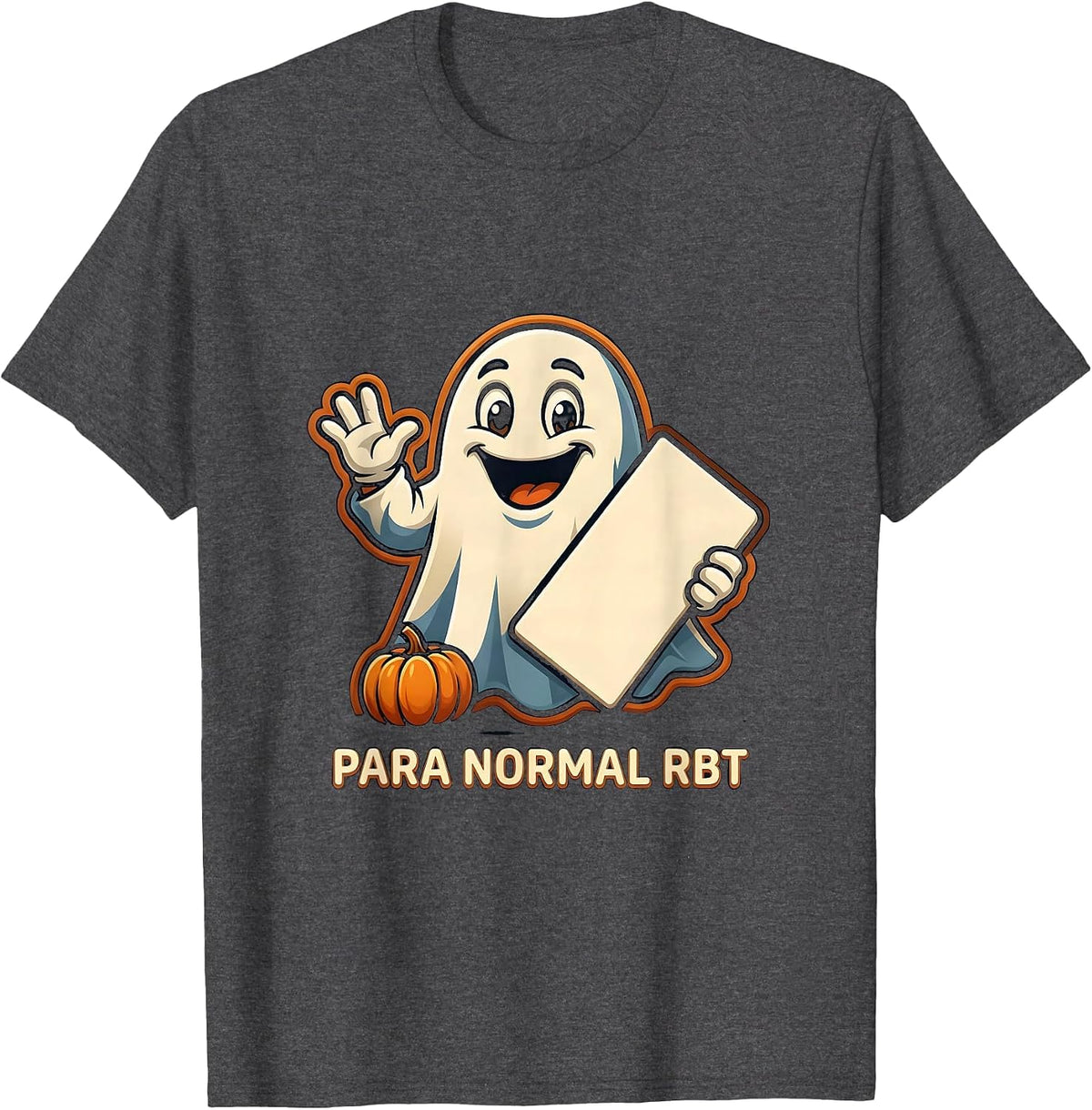 Men's Para Normal RBT Ghost Halloween Paraeducator Sped Teacher T-Shirt - Dark Heather Grey