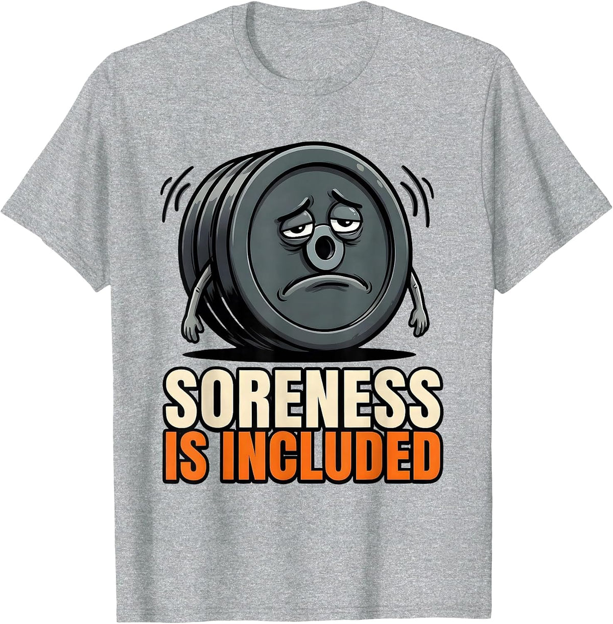 Men's Soreness Is Included Funny Gym Meme Weightlifting Humor T-Shirt - Heather Grey