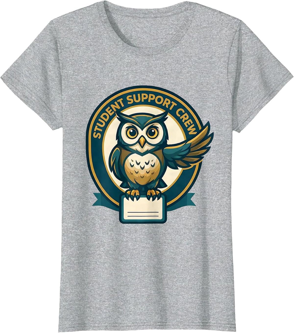 Student Support Crew Groovy Retro School Counselor T-Shirt - Heather Grey