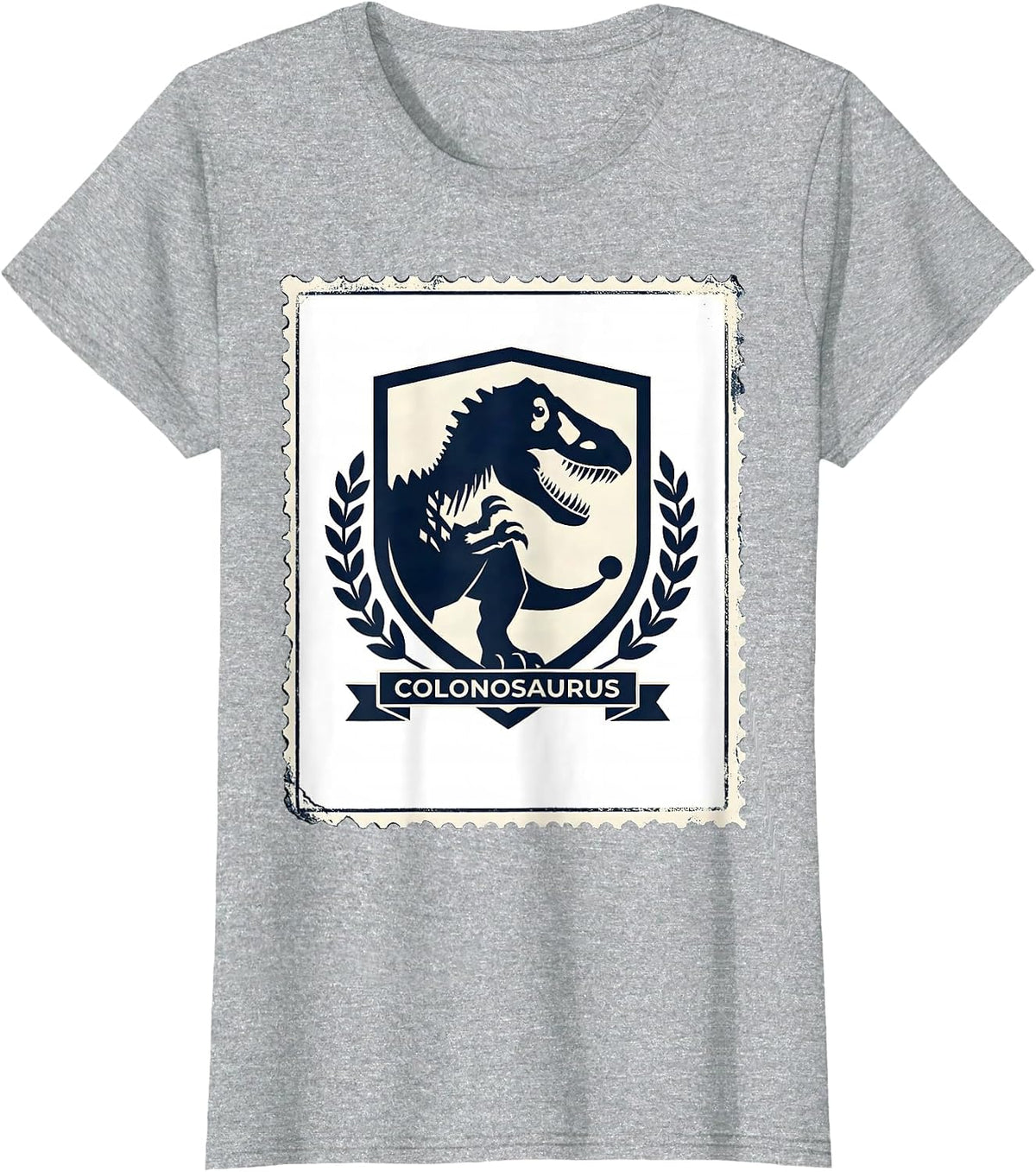 Colonosaurus Funny Grammar Teacher Punctuation Humor T-Shirt - Heather Grey