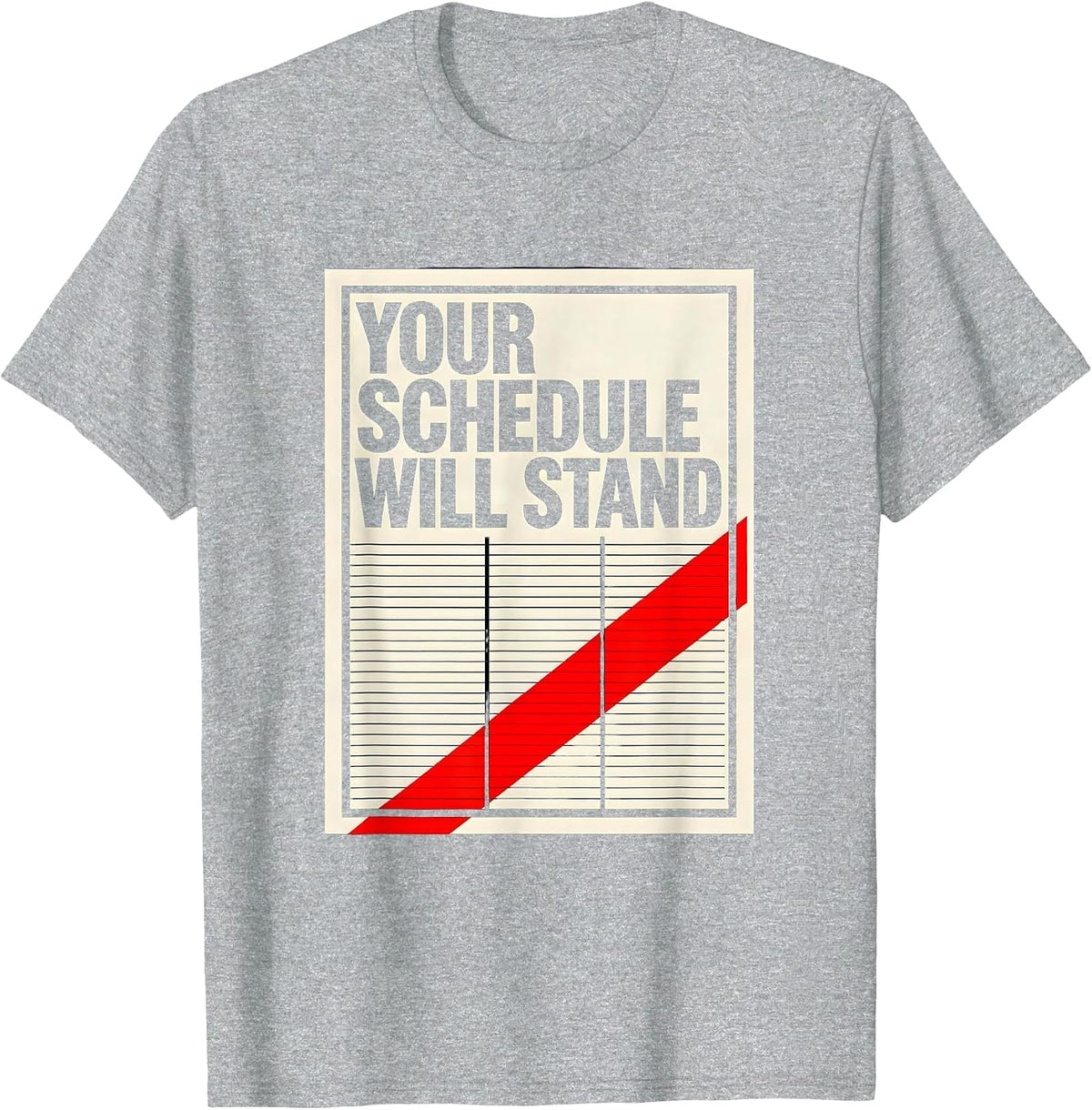 Men's Your Schedule Will Stand Groovy School Counselor Back T-Shirt - Heather Grey