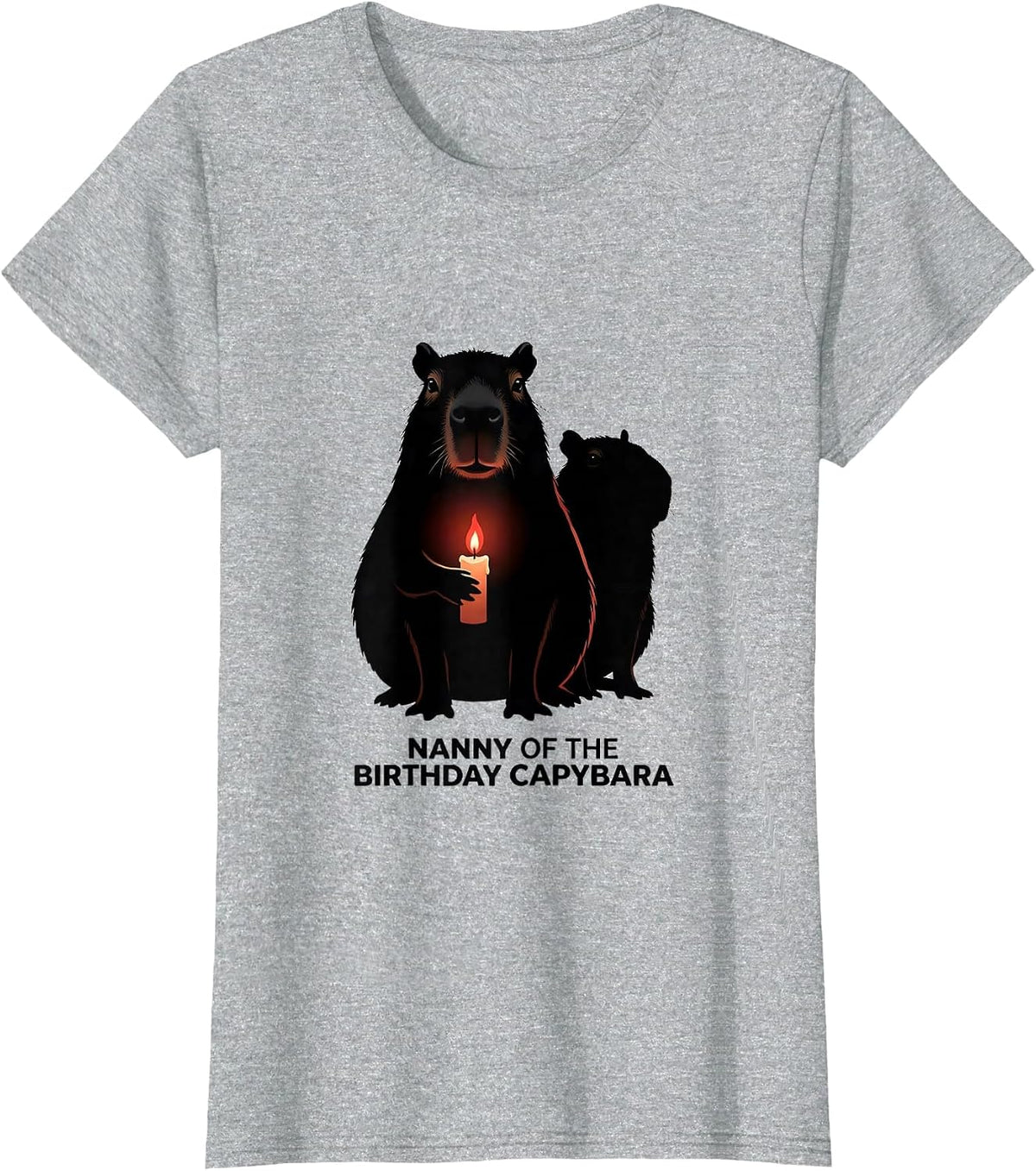 Nanny Of The Birthday Capybara Kawaii Girl Animal Lover T-Shirt - Heather Grey