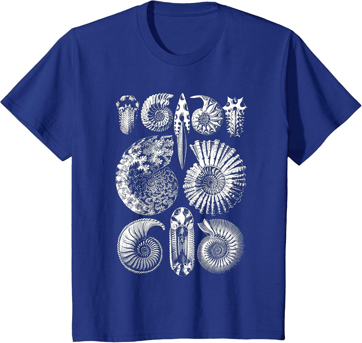 Vintage Haeckel Ammonitida Ammonoids Mollusks Tee T-Shirt T-Shirt - Royal Blue