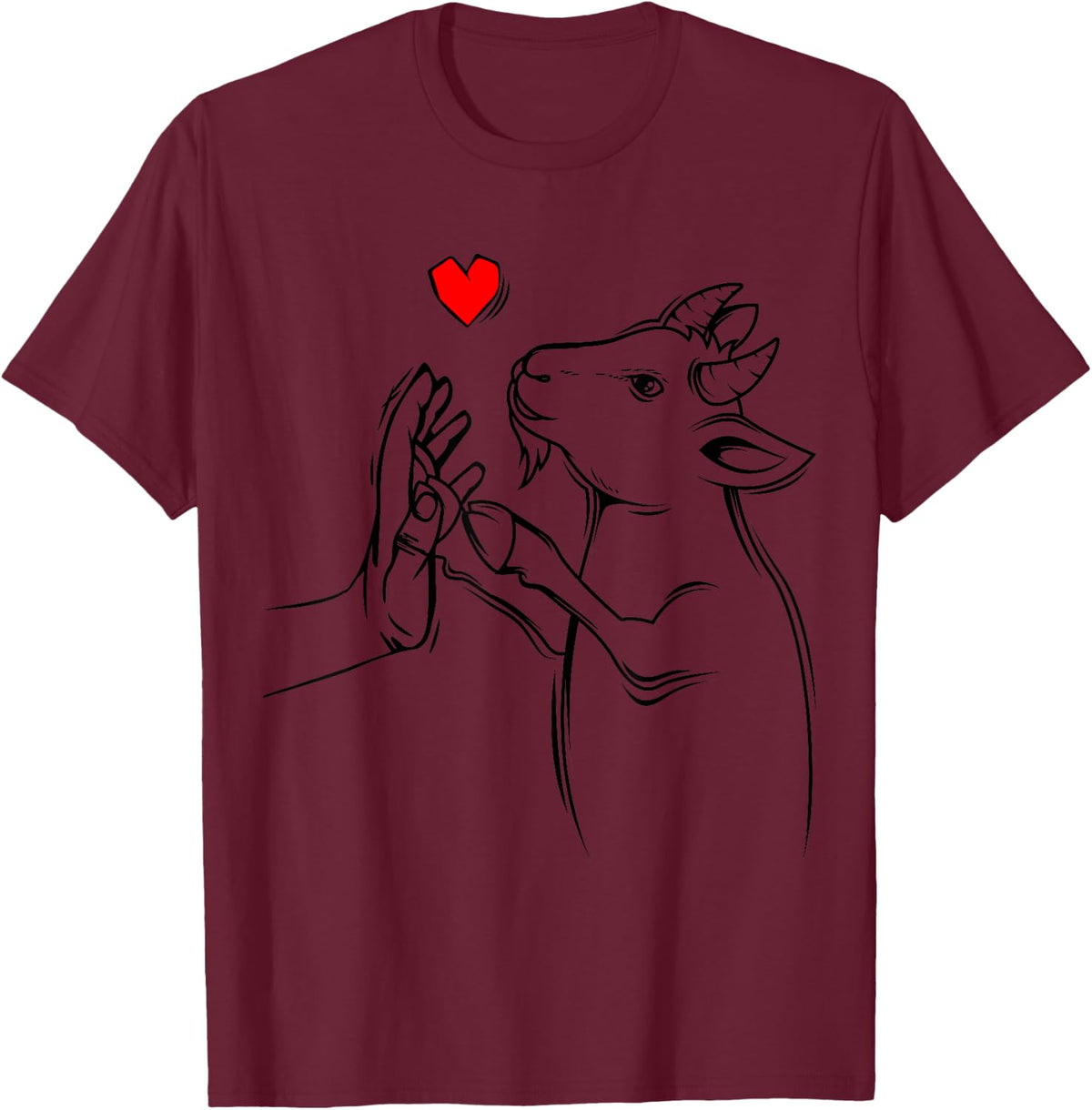 Goat Lover Women Kids T-Shirt - Burgundy