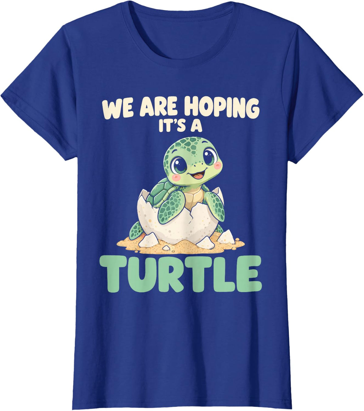 Pregnancy Announcement - Turtle T-Shirt - Royal Blue