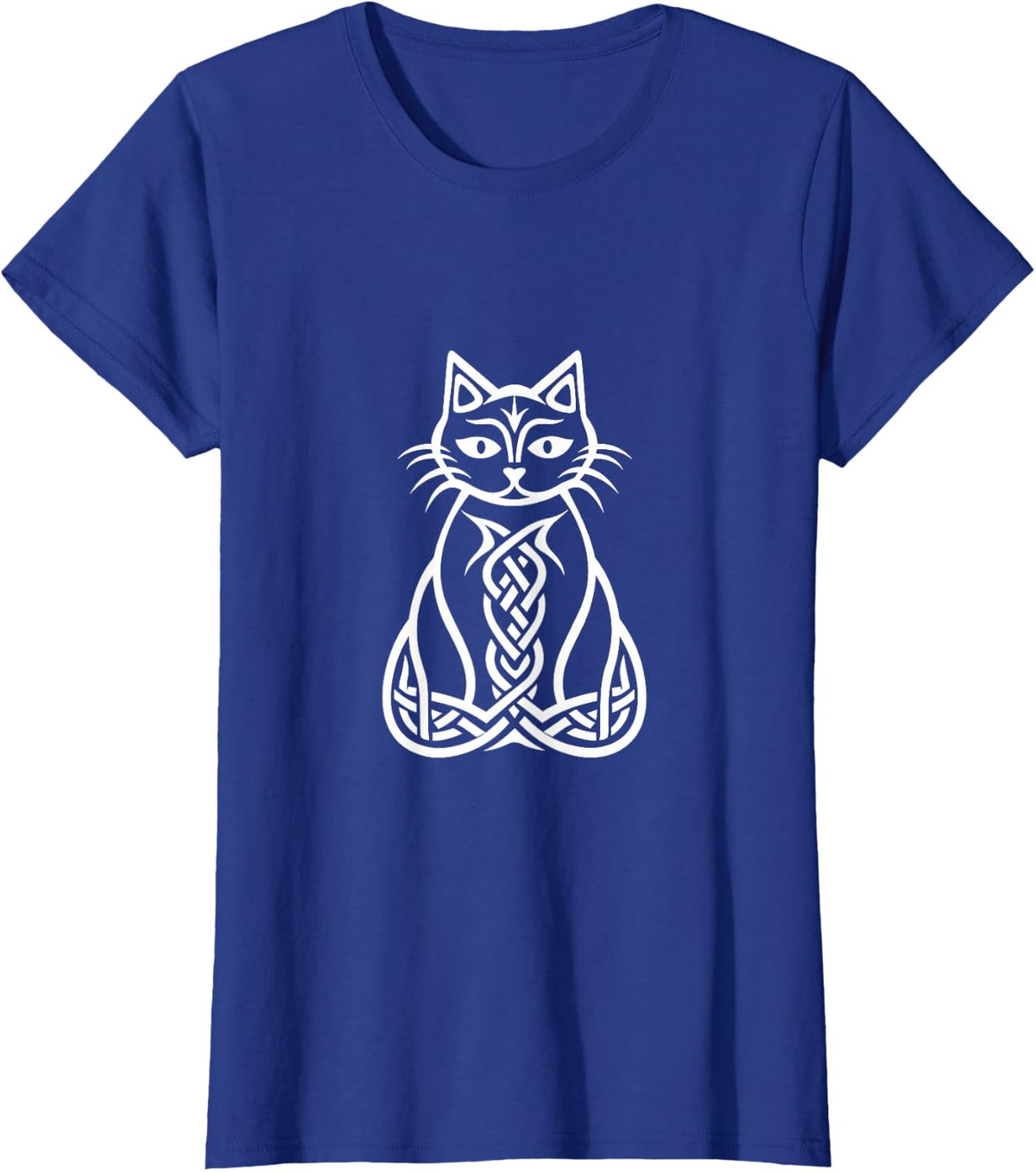 Cat Norse Mythology Celtic Knots Tee T-Shirt for Cat Lovers - Royal Blue