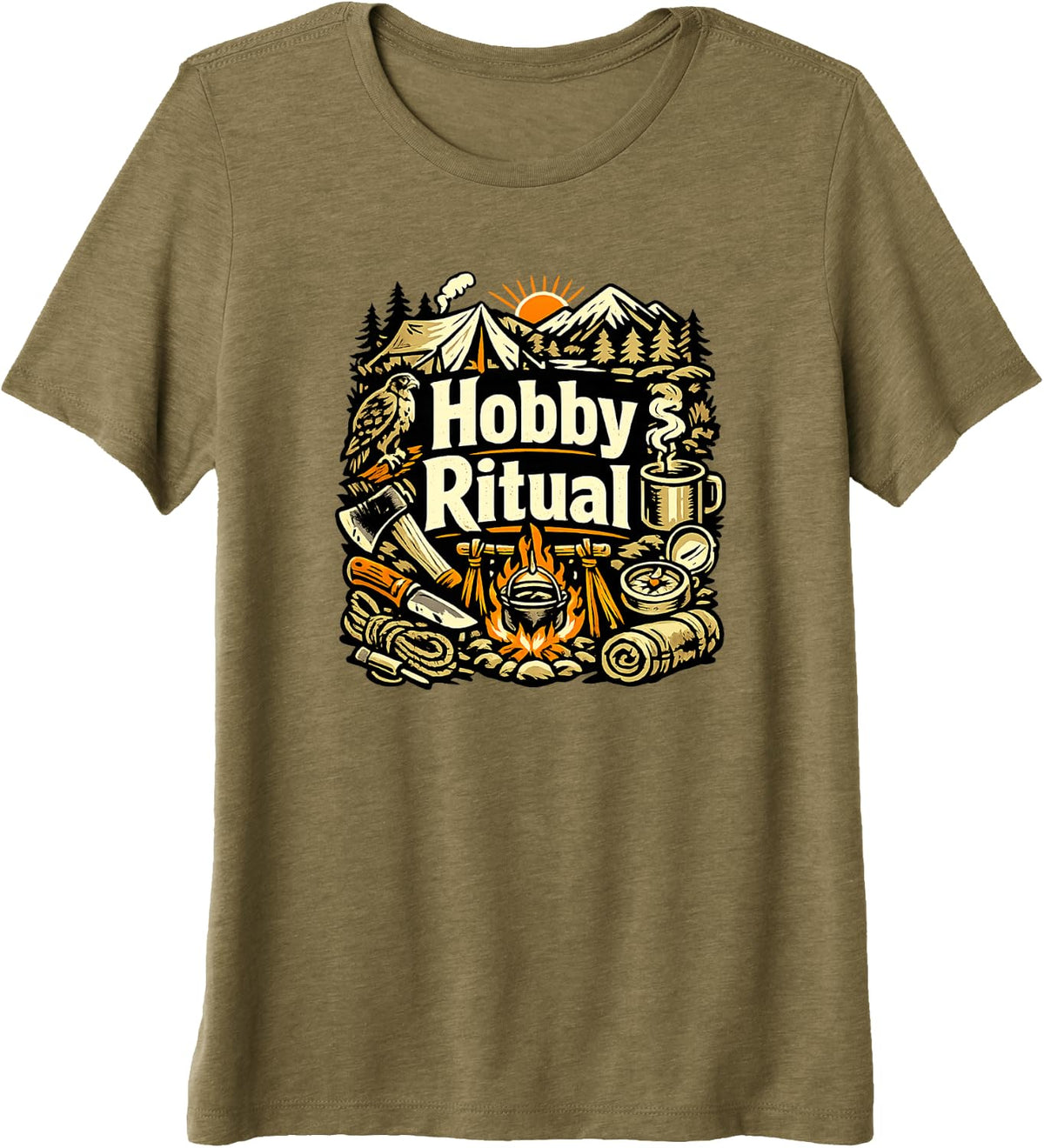 Daily Ritual Bushcraft Premium Tri-Blend T-Shirt - Olive Green