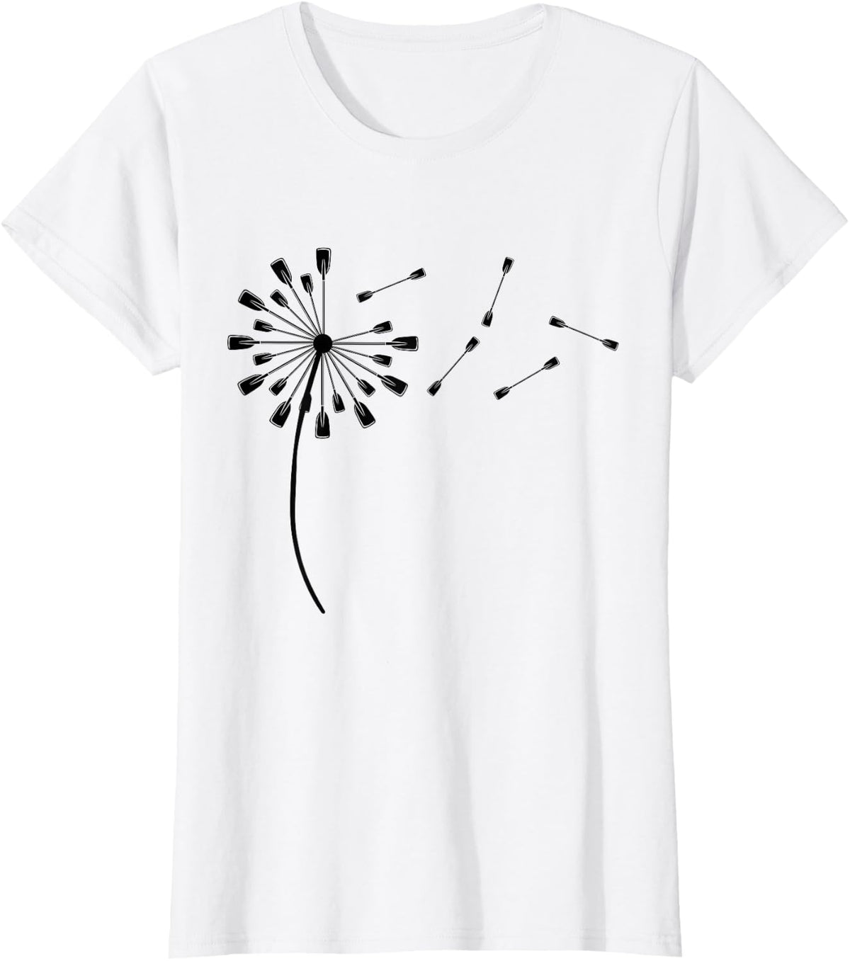 Dandelion Kayak Paddle Stuff for Kayaker | Kayaking Kayak T-Shirt - White