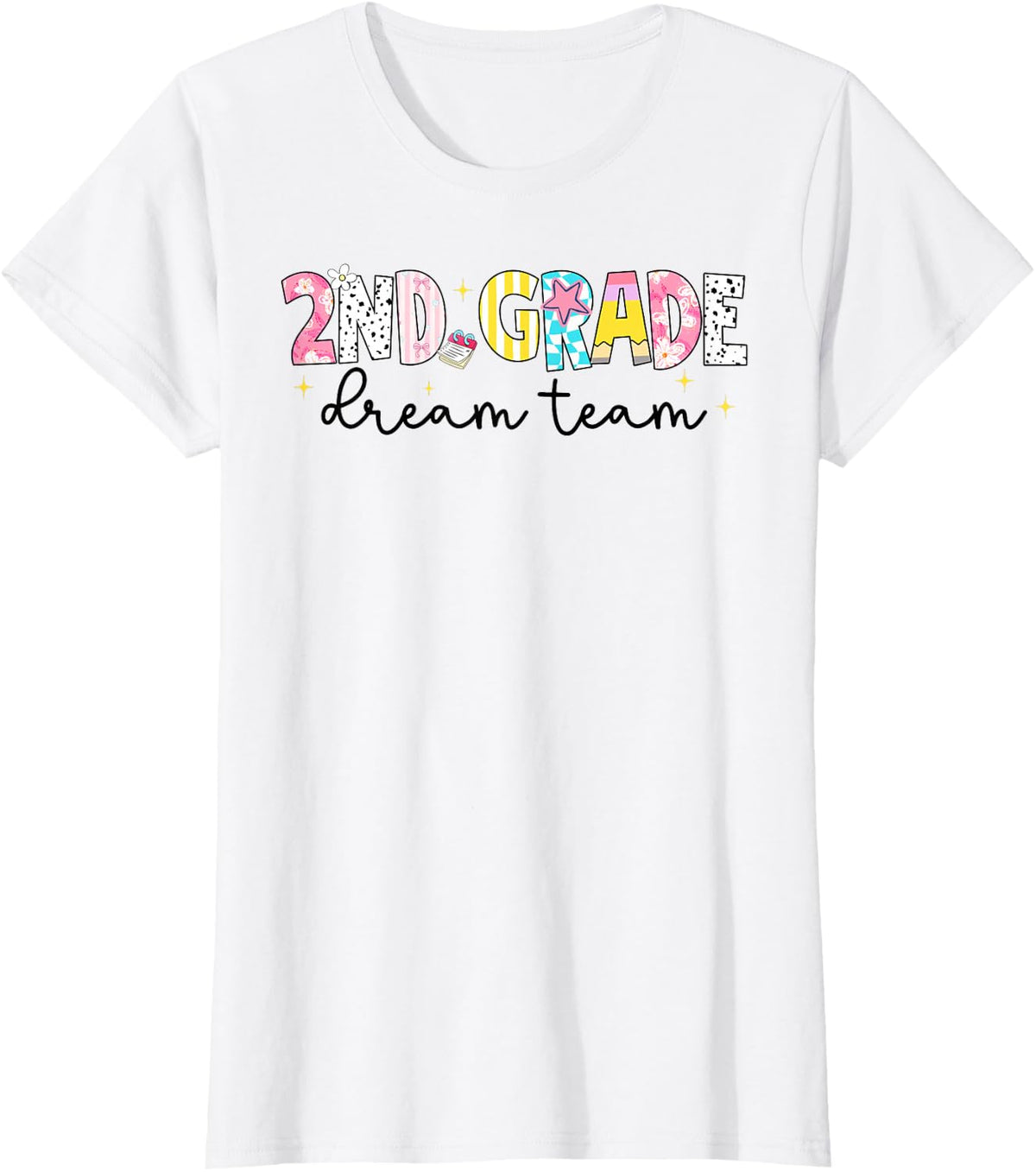 Back to School Groovy 2nd Grade Boy Girl Kids Teacher T-Shirt - White