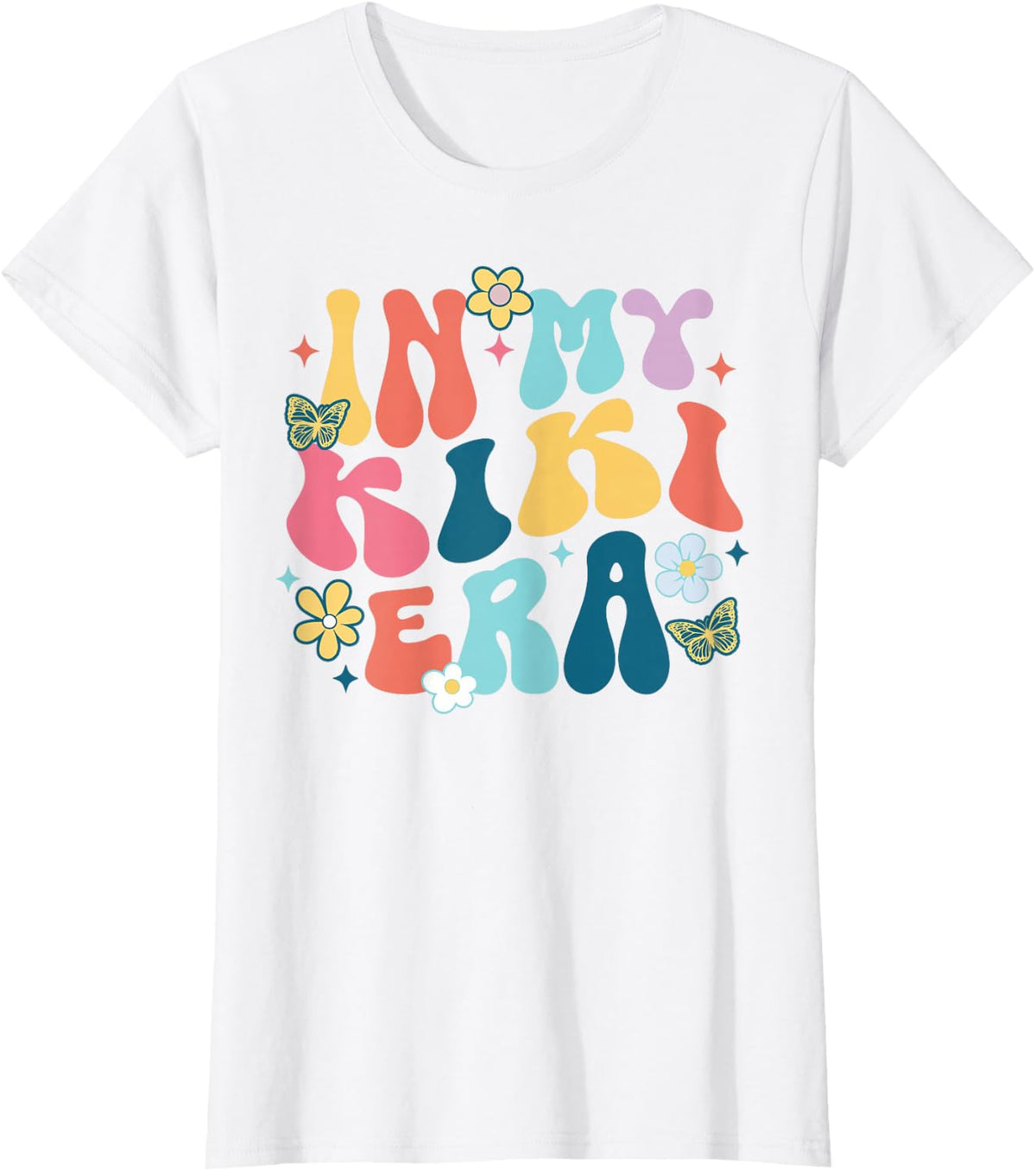 Retro Groovy In My Kiki Era Happy Mother's Day T-Shirt - White