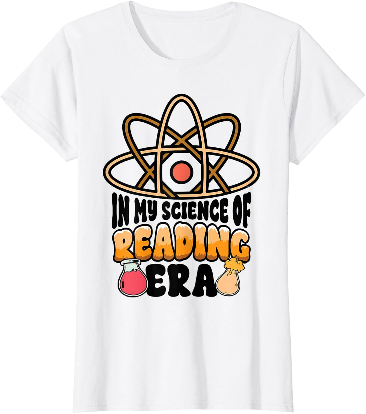 In My Science of Reading Era Book Lover Gift Reading Teacher T-Shirt - White