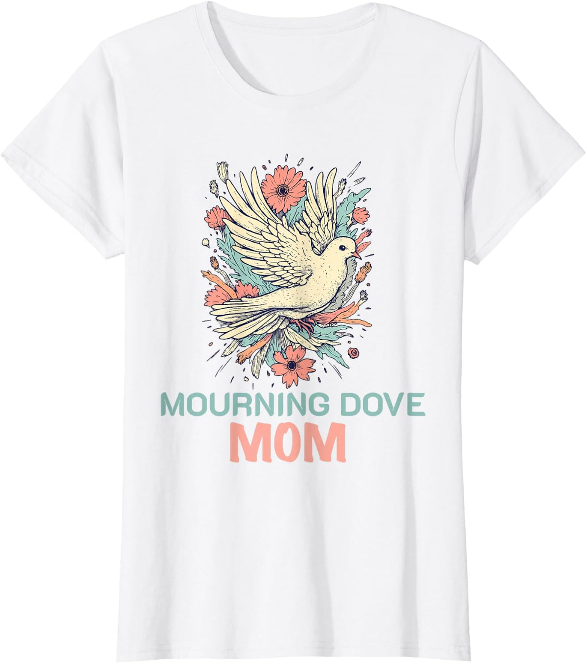 Mourning Dove Bird Lover Women Men Girl Boys Turtle Dove T-Shirt - White