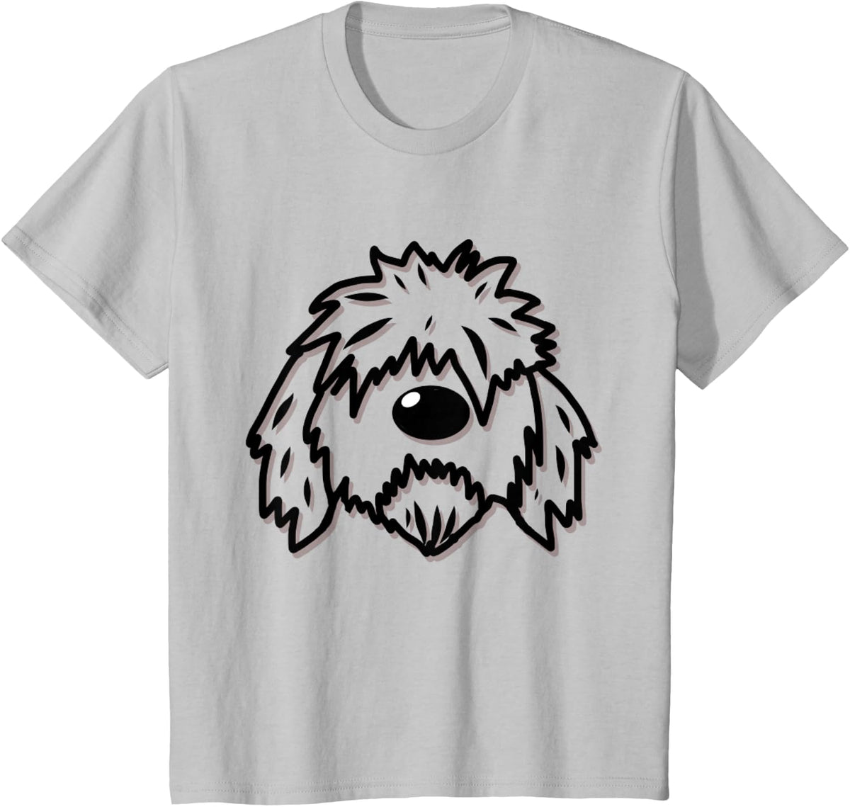 Rabbit & A Doodle Official Logo GoldenDoodle Dog T-Shirt - Silver Grey