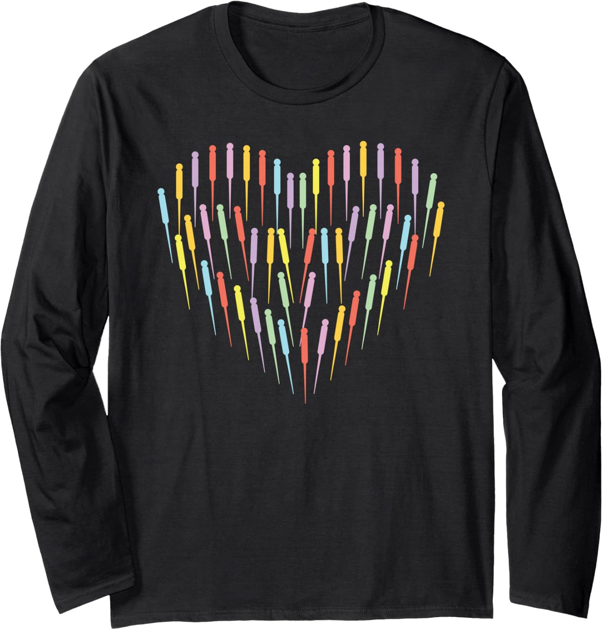 Acupuncturist Heart Acupuncture Acupuncturists Long Sleeve T-Shirt - Adult Unisex Black