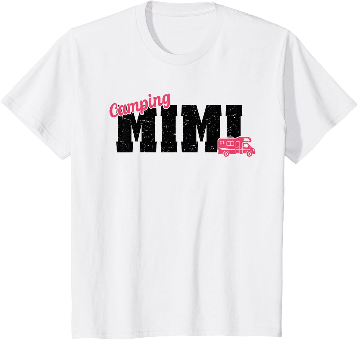 Camping Mimi Camping Grandma RV Camper Glamping Outdoors T-Shirt - White