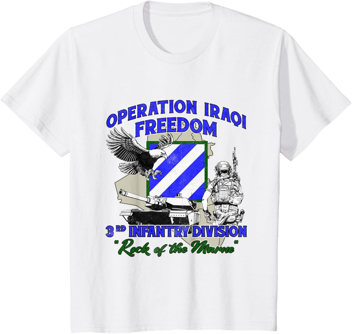 3rd Infantry Division - Operation Iraqi Freedom OIF Veteran T-Shirt - White