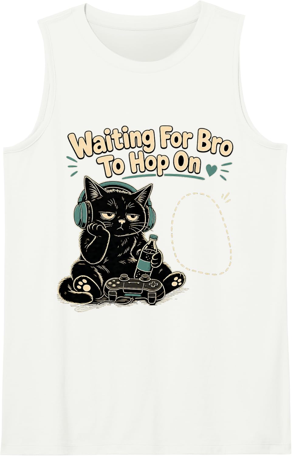Waiting for Bro to Hop On Gaming Gamer Memes - Sleeveless Tank Top - White
