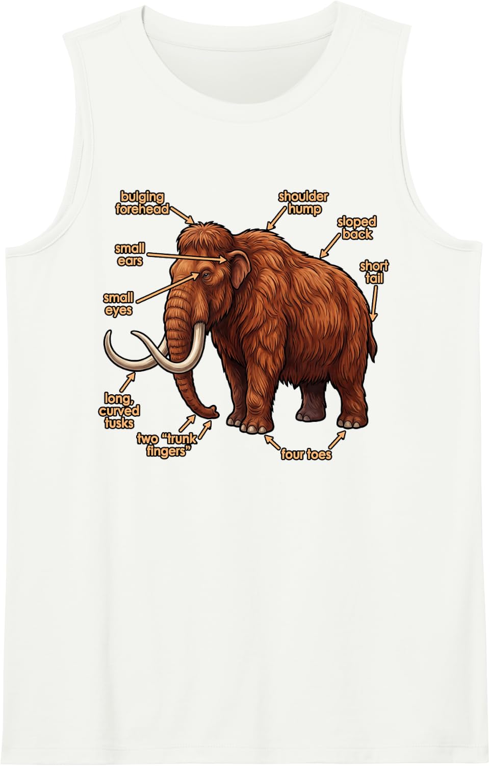 Mammoth Parts Mammoths Extinct Animal Woolly Mammoth Tank Top - White