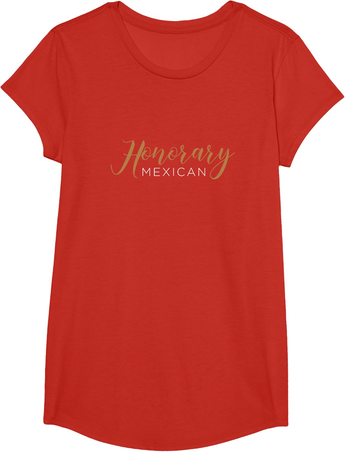 Honorary Mexican - Funny Mexico Souvenir T-Shirt - Girls Red