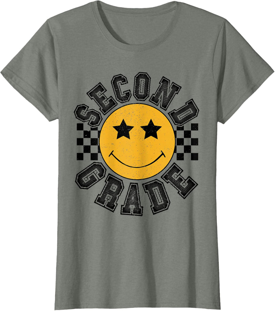 First Day of Second Grade Shirt Teacher Student 2nd Grade Tee T-Shirt Back to School - Olive Heather