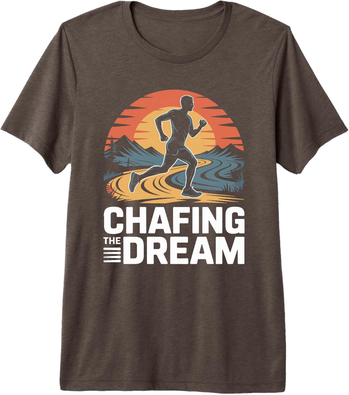Ultra Marathon Endurance Running Retro Jogging Premium Tri-Blend T-Shirt - Brown