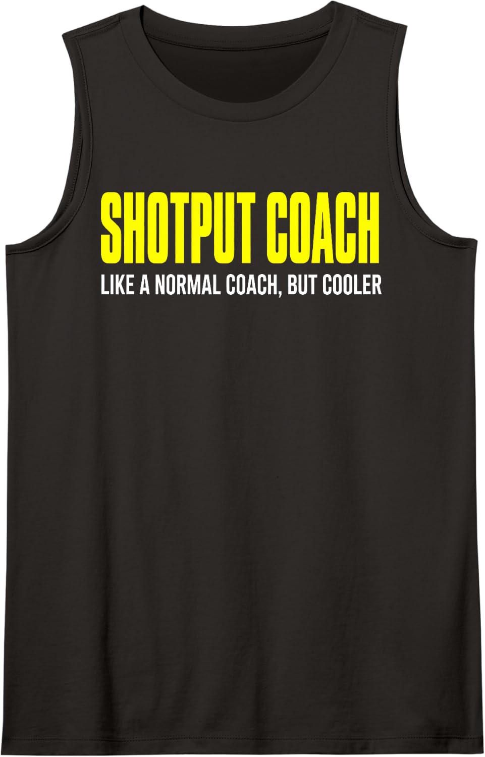 Shotput Coach Design for Men Women Kids Shot Put Athlete Sleeveless Tank Top - Black