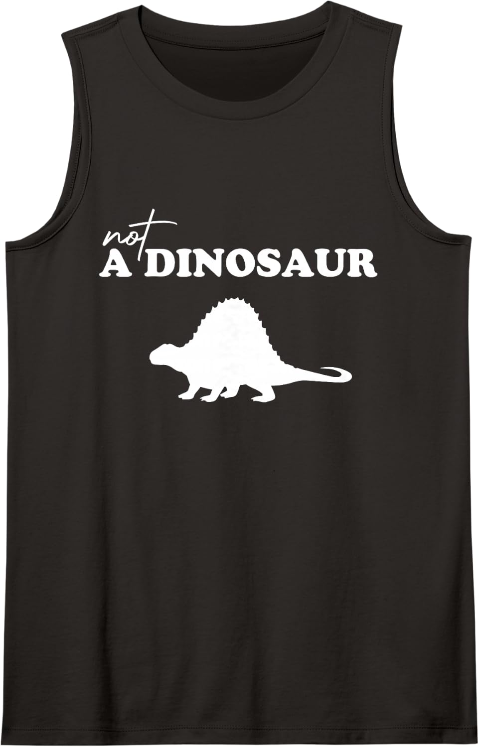 Funny Paleontology for Adults Who Love Dinosaurs Dimetrodon Sleeveless Tank Top - Black