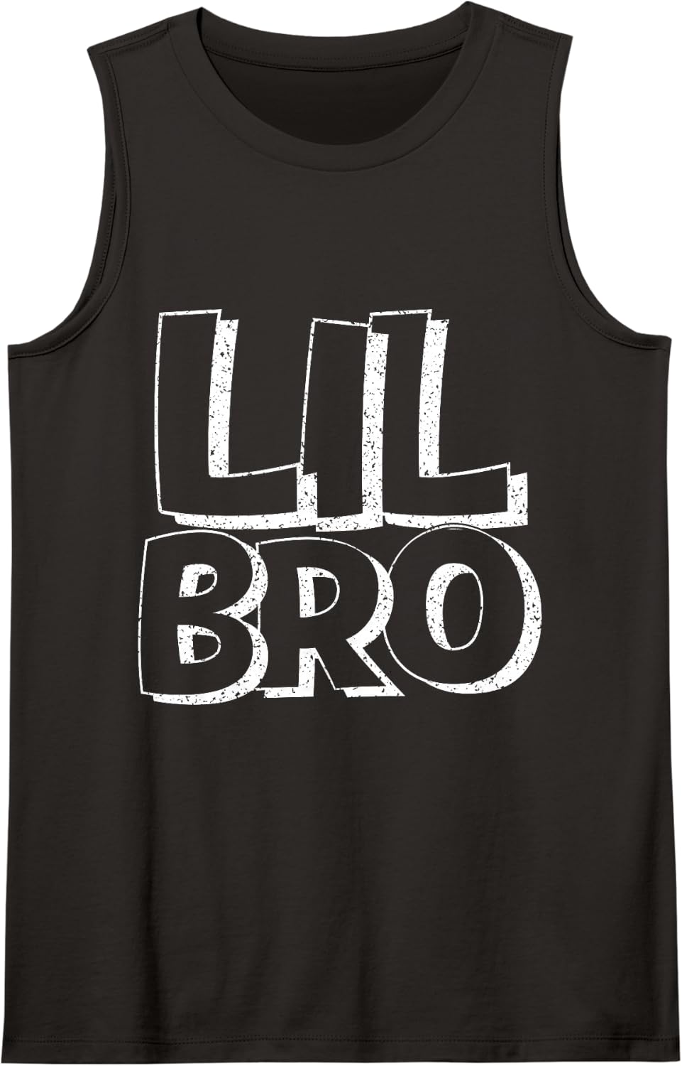 Little Brother Lil Bro Best Brother Family Matching Sleeveless Tank Top - Black