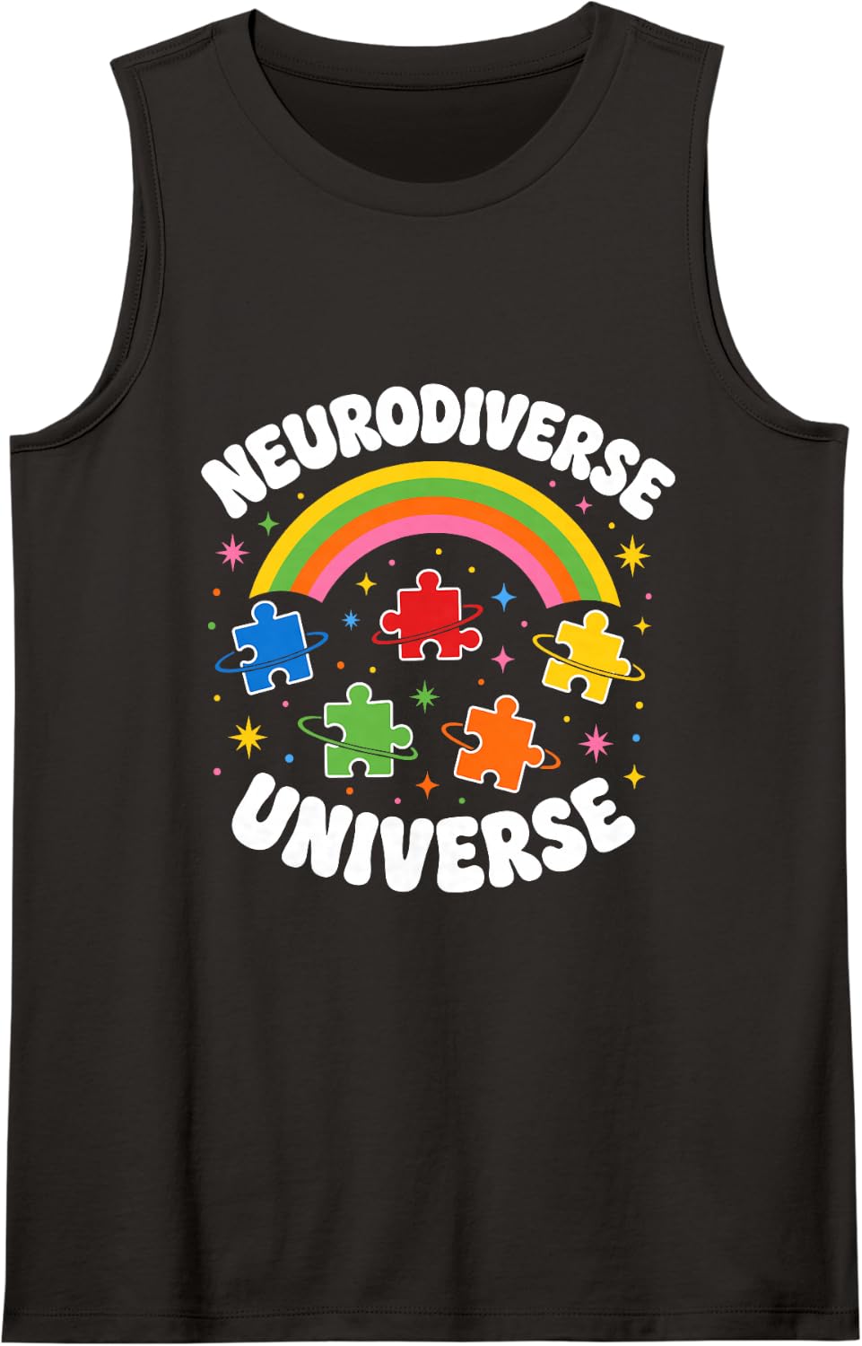 Neurodiverse Universe Paraprofessional Paraeducator Tank Top - Black