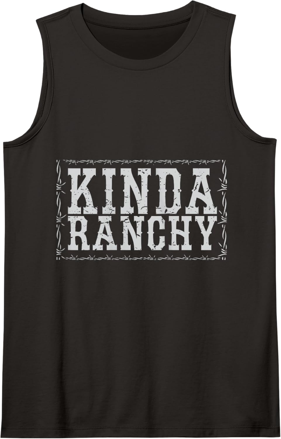 Kinda Ranchy Boho Cowgirl Western Howdy Tank Top - Black