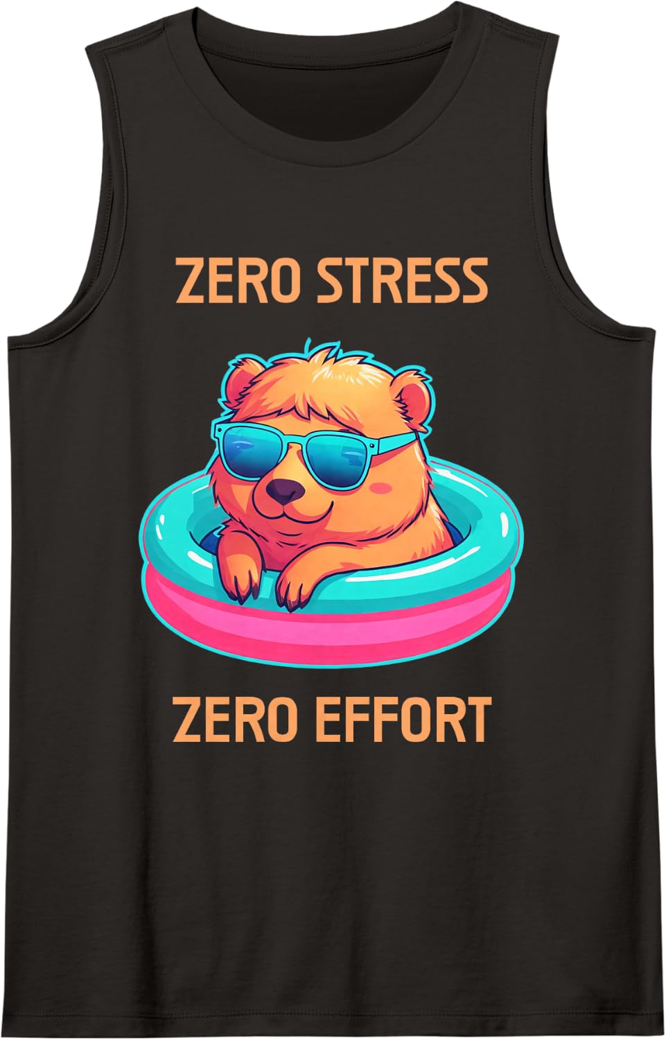 Cute Introvert Turtle Bookworm Soft Aesthetic Sleeveless Tank Top - Black