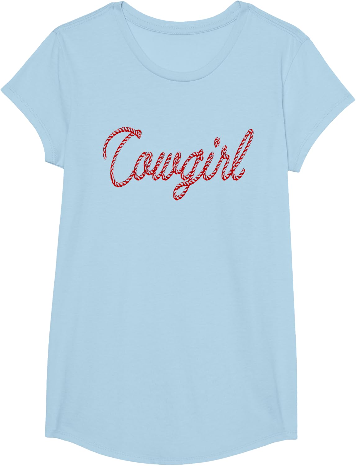 Cowgirl Western Country Rodeo T-Shirt - Girls Baby Blue
