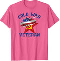 Proud Cold War Veteran US Flag Patriotic Military T-Shirt - Pink Heather