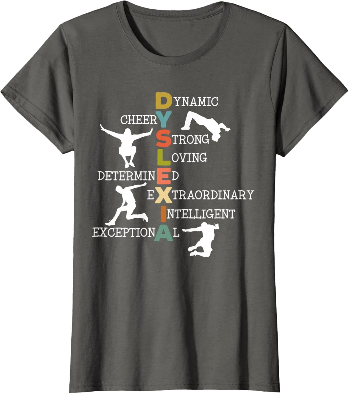 Dyslexia Awareness Reading Disorder Learning Disability T-Shirt - Asphalt Grey
