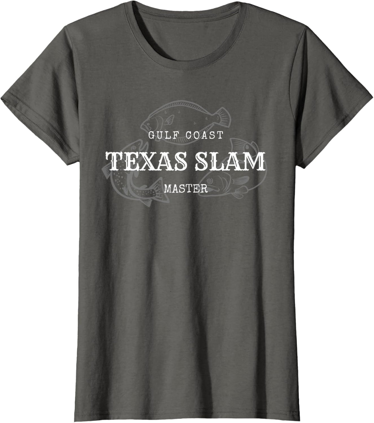 Gulf Coast Texas Grand Slam Fishing Master Tee T-Shirt - Asphalt Grey