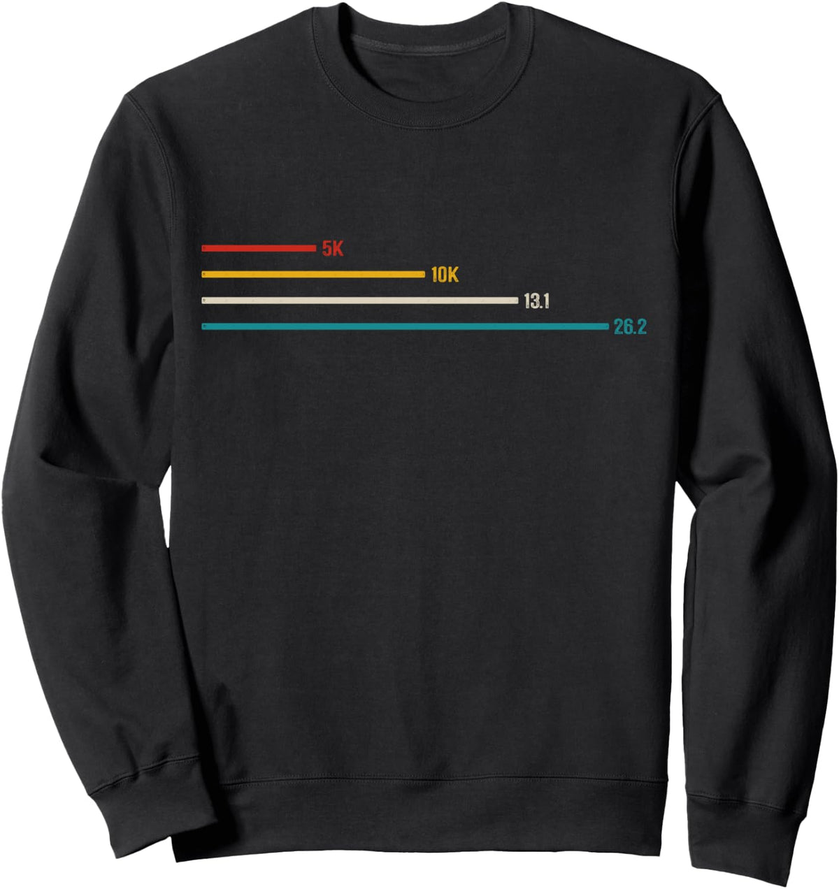 Running Vintage 26.2 Miles Marathoner Half Marathon Runner Sweatshirt - Adult Unisex Black