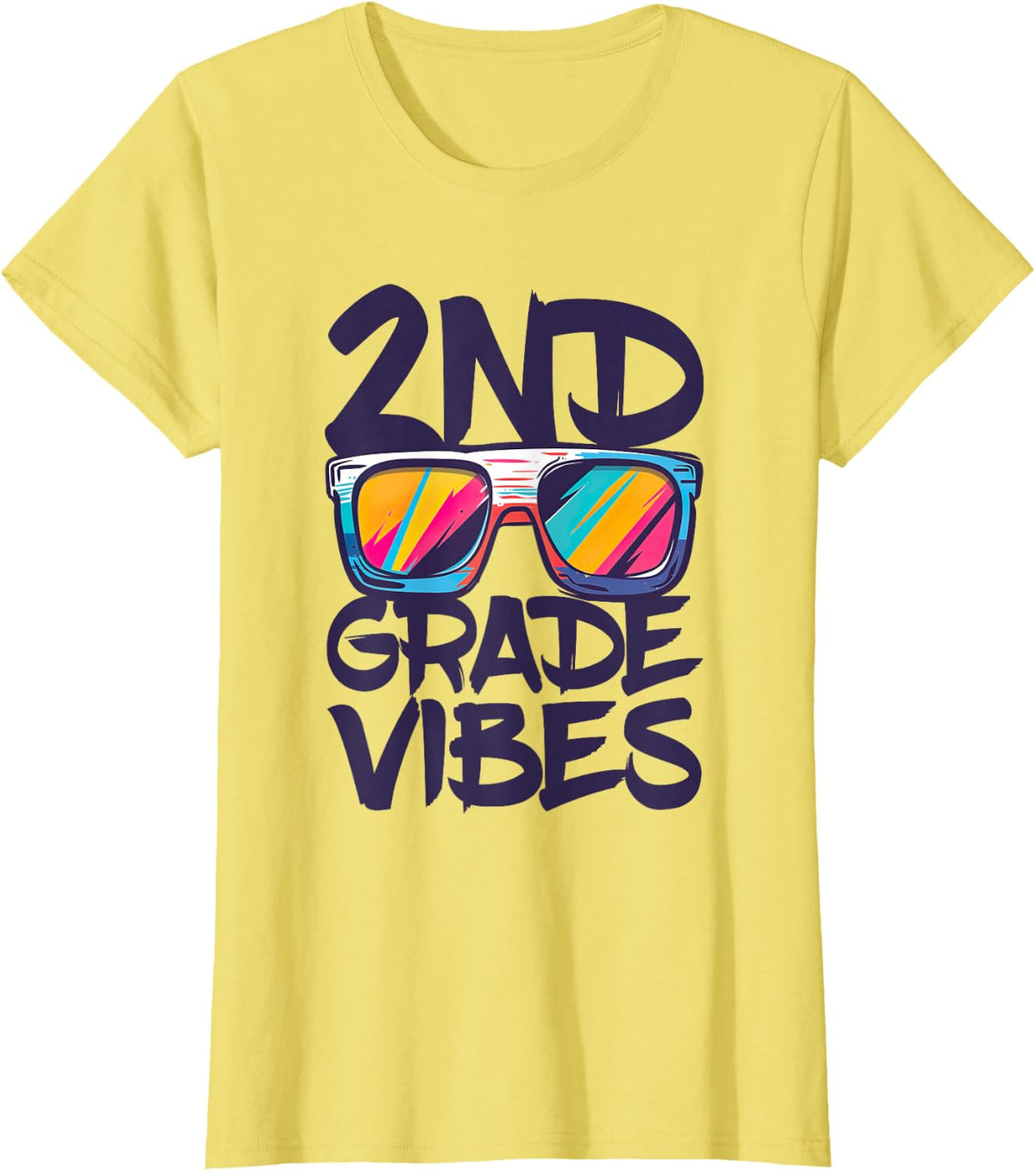 2nd Grade Vibes Shirt Back To School Second Grade Tee T-Shirt For Boys Girls Kids - Lemon Yellow