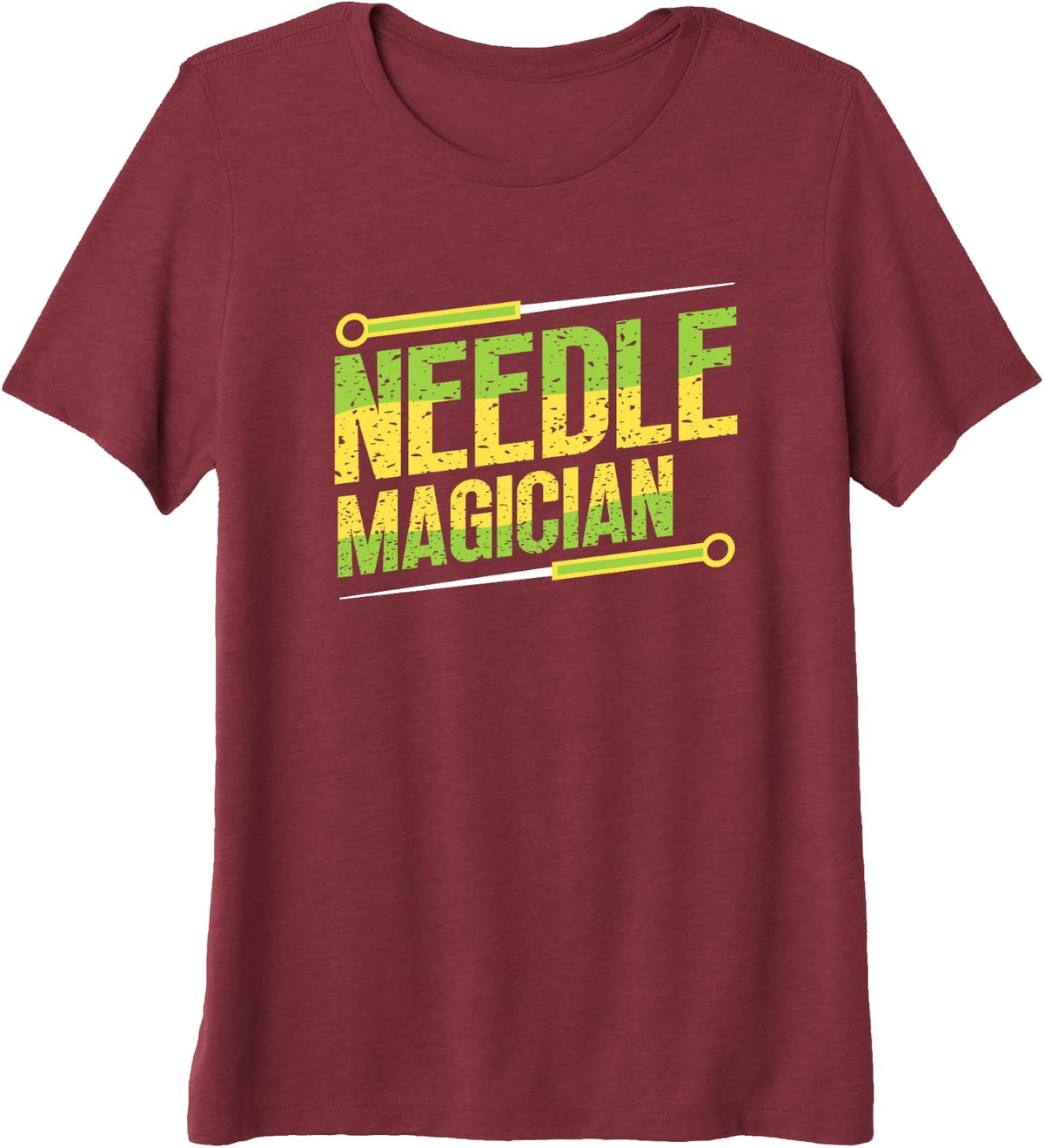 Needle Magician Acupuncturist Premium Tri-Blend T-Shirt - Burgundy