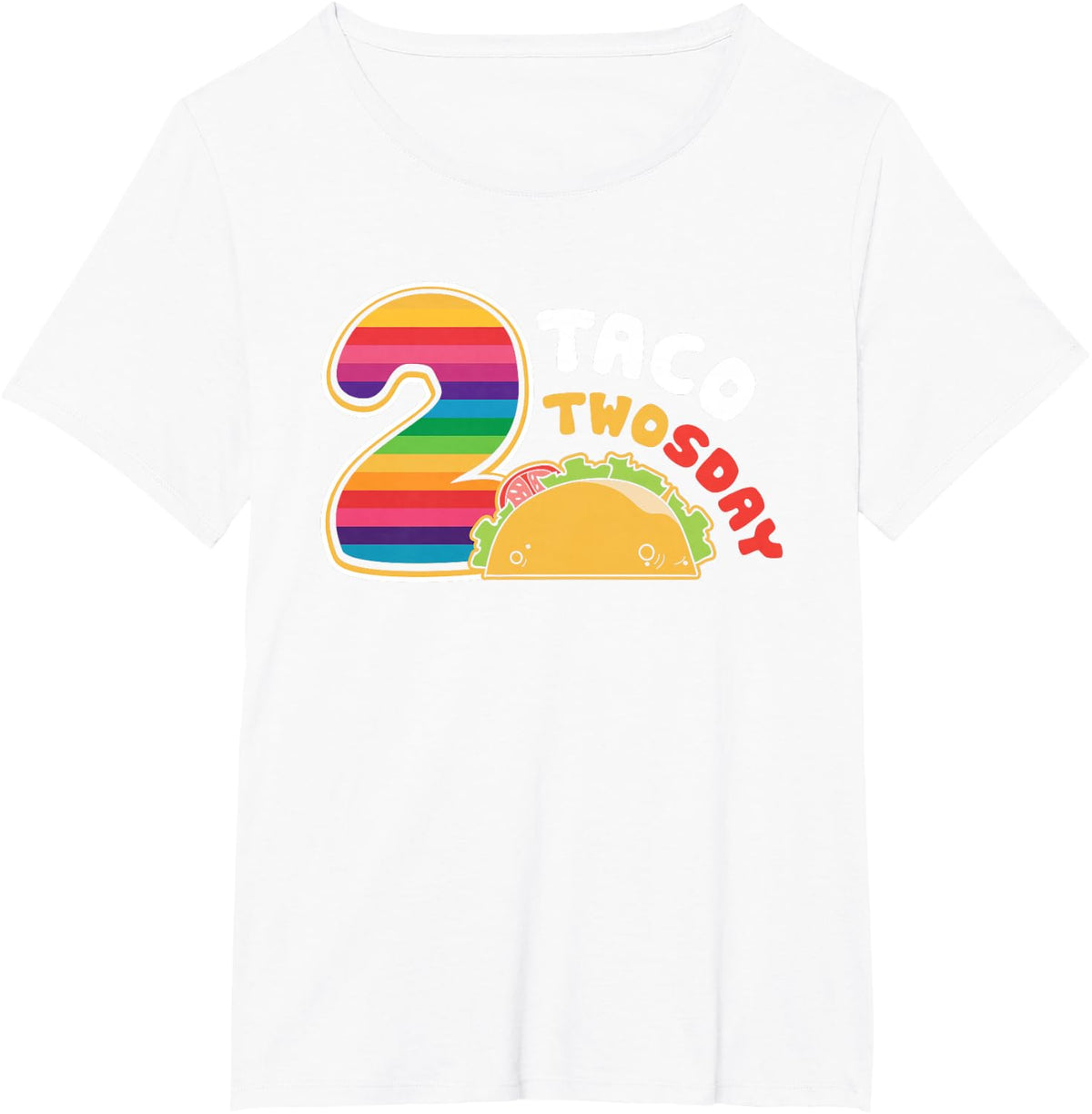 Taco Twosday 2nd Birthday Gift for Kids Boy Girl T-Shirt - White