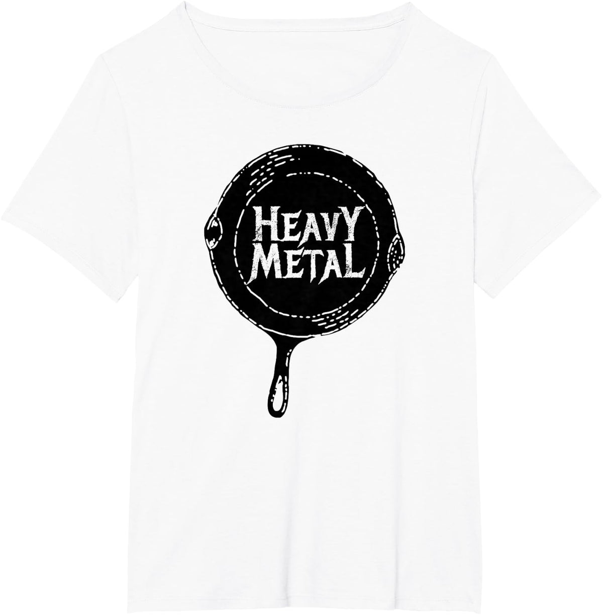Heavy Metal Shirt Cast Iron Pan Culinary Chef Cooking Gift T-Shirt - White