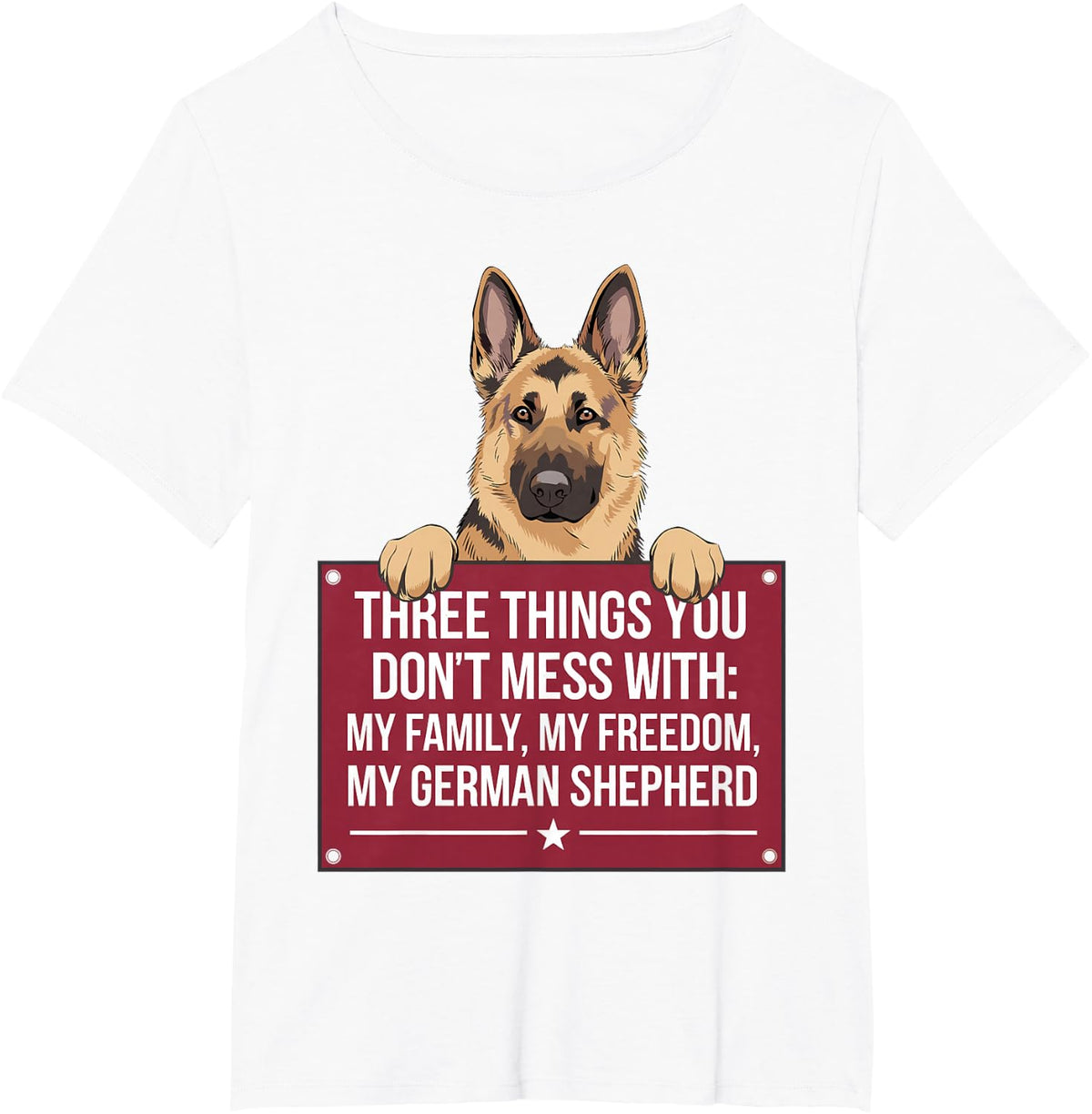 German Shepherd Art For Men Women German Shepherd Dog Lover T-Shirt - White