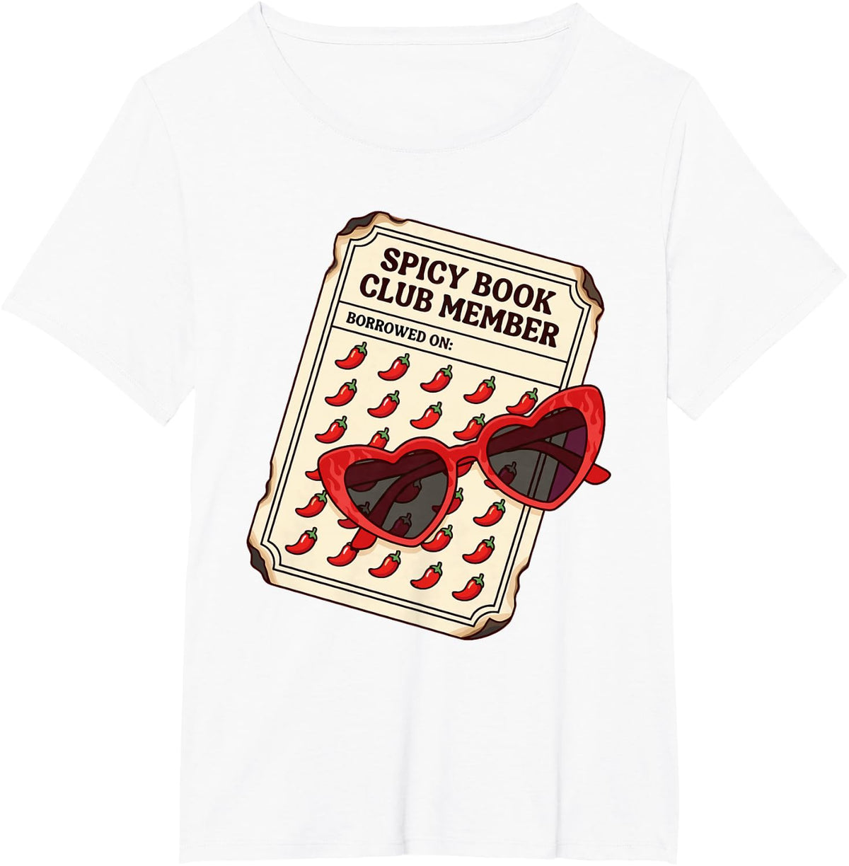 Spicy Book Club Member Funny Romance Fantasy Reader T-Shirt Tee for Women Men Bookish - White
